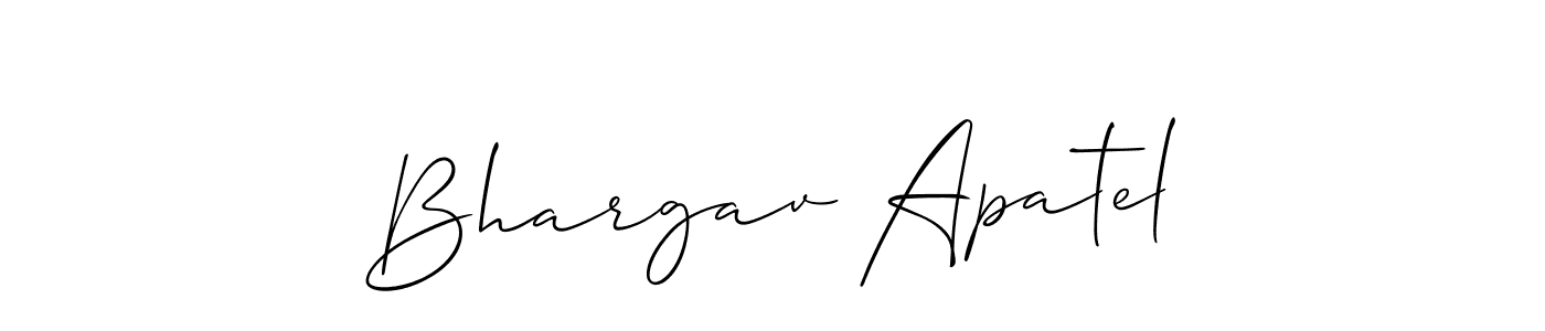 Also we have Bhargav Apatel name is the best signature style. Create professional handwritten signature collection using Allison_Script autograph style. Bhargav Apatel signature style 2 images and pictures png