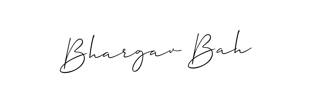 How to make Bhargav Bah signature? Allison_Script is a professional autograph style. Create handwritten signature for Bhargav Bah name. Bhargav Bah signature style 2 images and pictures png