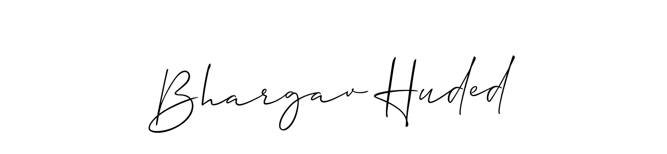 Use a signature maker to create a handwritten signature online. With this signature software, you can design (Allison_Script) your own signature for name Bhargav Huded. Bhargav Huded signature style 2 images and pictures png