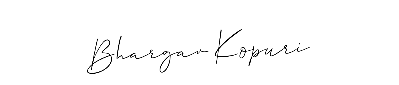 Bhargav Kopuri stylish signature style. Best Handwritten Sign (Allison_Script) for my name. Handwritten Signature Collection Ideas for my name Bhargav Kopuri. Bhargav Kopuri signature style 2 images and pictures png
