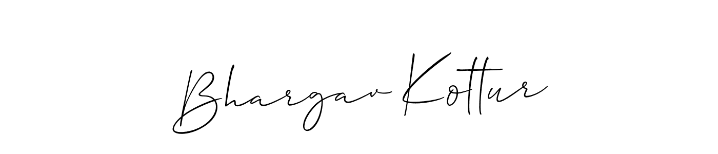 Also we have Bhargav Kottur name is the best signature style. Create professional handwritten signature collection using Allison_Script autograph style. Bhargav Kottur signature style 2 images and pictures png