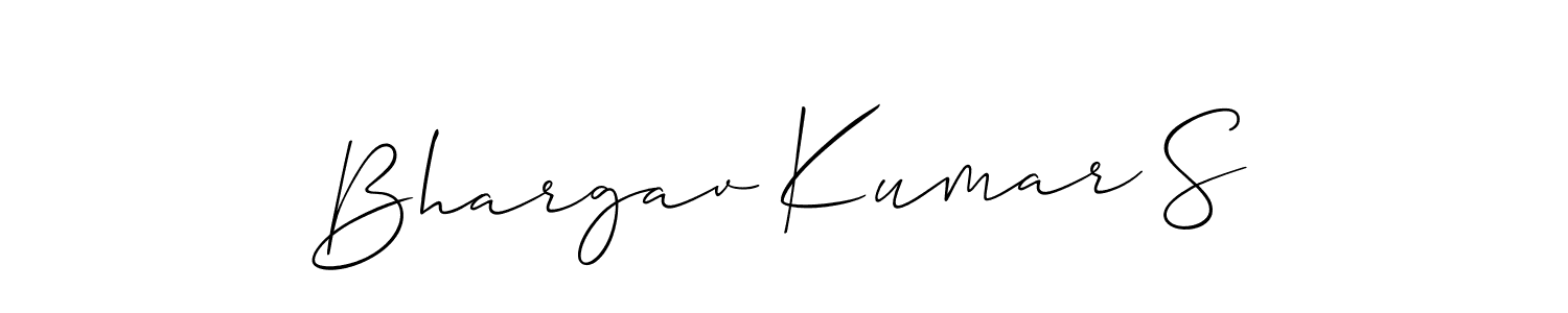 Bhargav Kumar S stylish signature style. Best Handwritten Sign (Allison_Script) for my name. Handwritten Signature Collection Ideas for my name Bhargav Kumar S. Bhargav Kumar S signature style 2 images and pictures png
