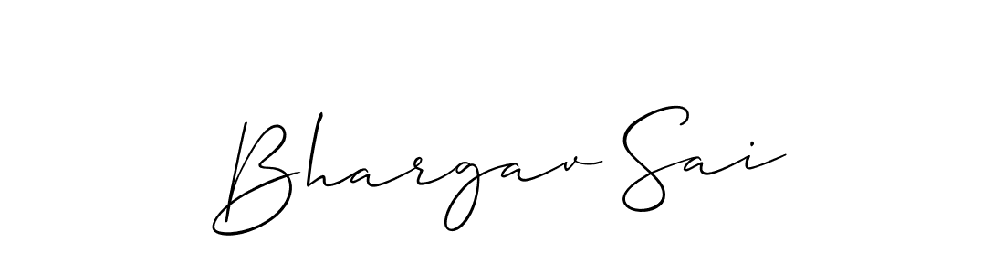 How to make Bhargav Sai name signature. Use Allison_Script style for creating short signs online. This is the latest handwritten sign. Bhargav Sai signature style 2 images and pictures png