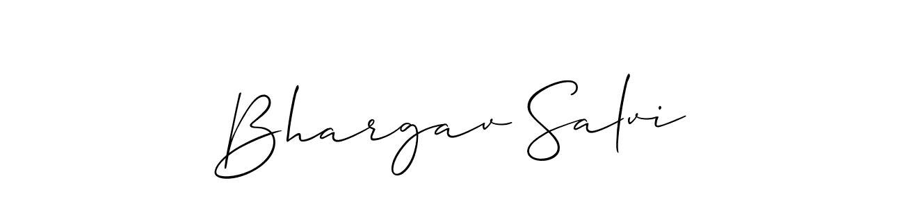 Design your own signature with our free online signature maker. With this signature software, you can create a handwritten (Allison_Script) signature for name Bhargav Salvi. Bhargav Salvi signature style 2 images and pictures png