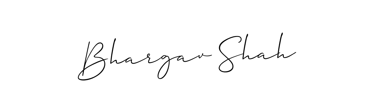 How to make Bhargav Shah signature? Allison_Script is a professional autograph style. Create handwritten signature for Bhargav Shah name. Bhargav Shah signature style 2 images and pictures png