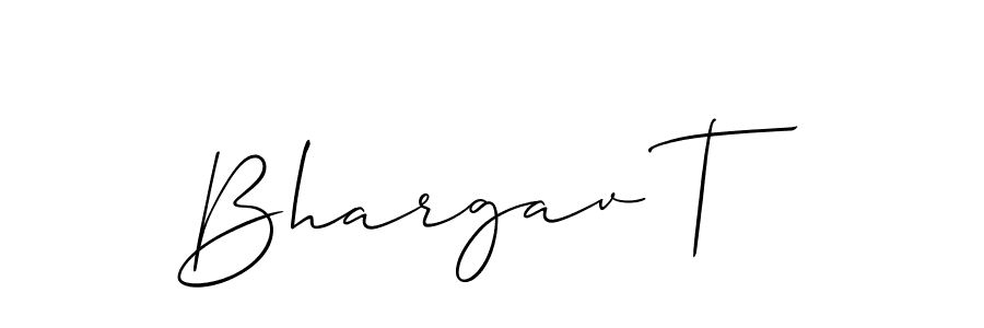 Also You can easily find your signature by using the search form. We will create Bhargav T name handwritten signature images for you free of cost using Allison_Script sign style. Bhargav T signature style 2 images and pictures png