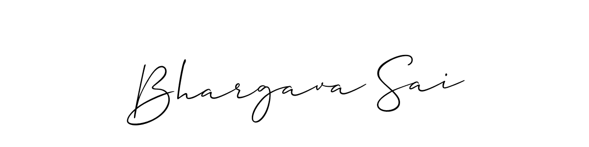 Design your own signature with our free online signature maker. With this signature software, you can create a handwritten (Allison_Script) signature for name Bhargava Sai. Bhargava Sai signature style 2 images and pictures png