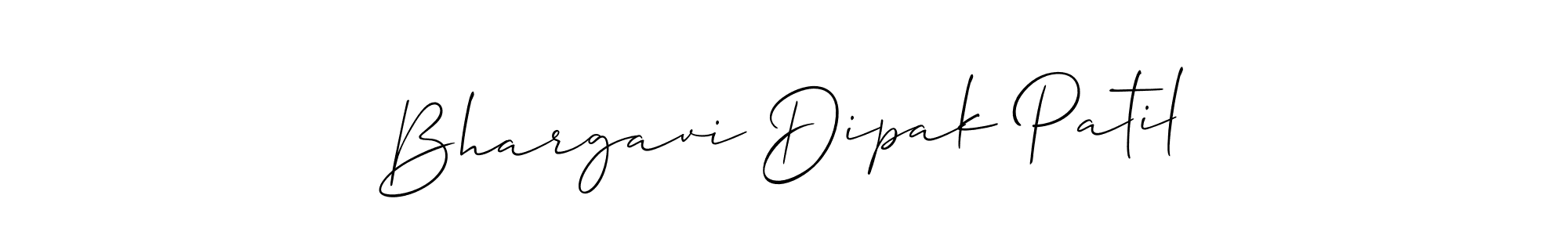 How to make Bhargavi Dipak Patil signature? Allison_Script is a professional autograph style. Create handwritten signature for Bhargavi Dipak Patil name. Bhargavi Dipak Patil signature style 2 images and pictures png