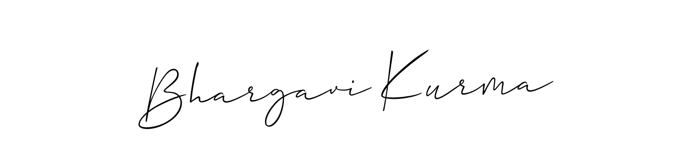 How to make Bhargavi Kurma signature? Allison_Script is a professional autograph style. Create handwritten signature for Bhargavi Kurma name. Bhargavi Kurma signature style 2 images and pictures png