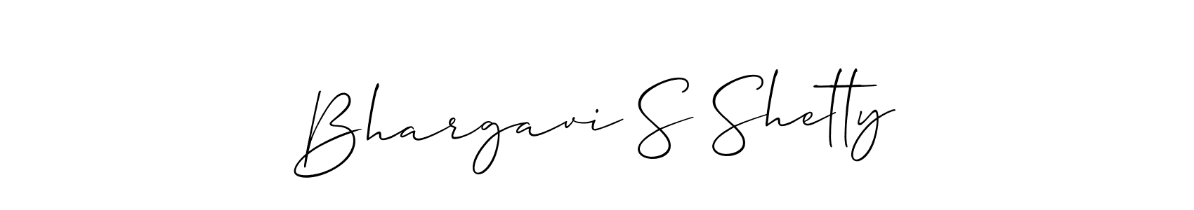 Bhargavi S Shetty stylish signature style. Best Handwritten Sign (Allison_Script) for my name. Handwritten Signature Collection Ideas for my name Bhargavi S Shetty. Bhargavi S Shetty signature style 2 images and pictures png