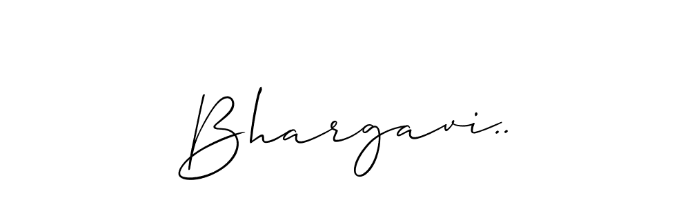 How to make Bhargavi.. signature? Allison_Script is a professional autograph style. Create handwritten signature for Bhargavi.. name. Bhargavi.. signature style 2 images and pictures png