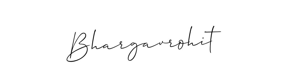 How to make Bhargavrohit name signature. Use Allison_Script style for creating short signs online. This is the latest handwritten sign. Bhargavrohit signature style 2 images and pictures png