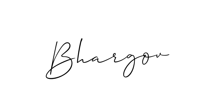 You should practise on your own different ways (Allison_Script) to write your name (Bhargov) in signature. don't let someone else do it for you. Bhargov signature style 2 images and pictures png