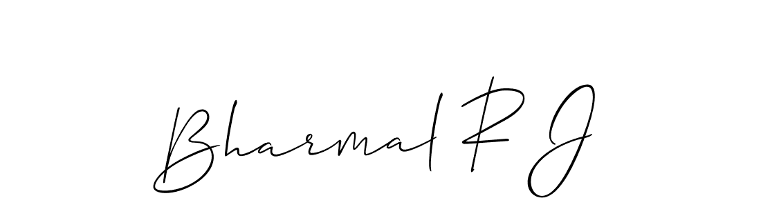 How to Draw Bharmal R J signature style? Allison_Script is a latest design signature styles for name Bharmal R J. Bharmal R J signature style 2 images and pictures png