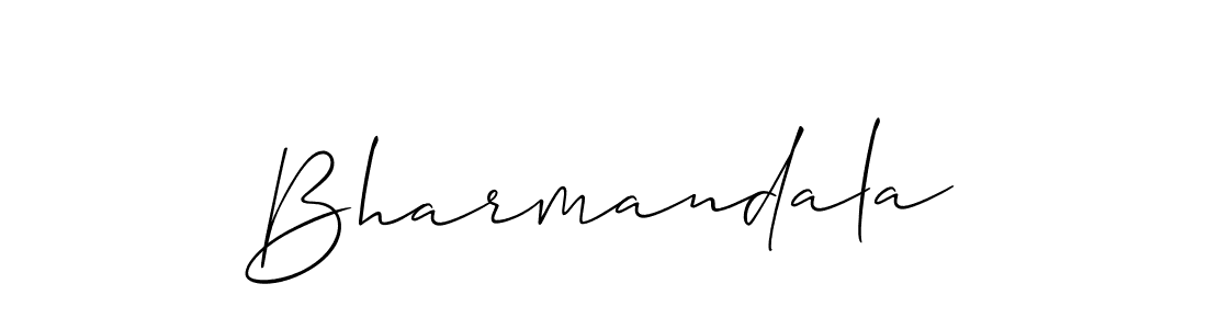 The best way (Allison_Script) to make a short signature is to pick only two or three words in your name. The name Bharmandala include a total of six letters. For converting this name. Bharmandala signature style 2 images and pictures png