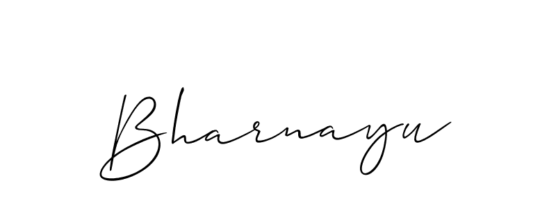 How to Draw Bharnayu signature style? Allison_Script is a latest design signature styles for name Bharnayu. Bharnayu signature style 2 images and pictures png