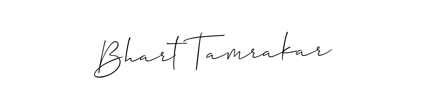 if you are searching for the best signature style for your name Bhart Tamrakar. so please give up your signature search. here we have designed multiple signature styles  using Allison_Script. Bhart Tamrakar signature style 2 images and pictures png