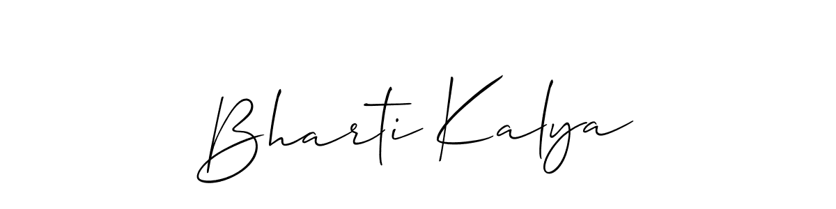 How to make Bharti Kalya name signature. Use Allison_Script style for creating short signs online. This is the latest handwritten sign. Bharti Kalya signature style 2 images and pictures png