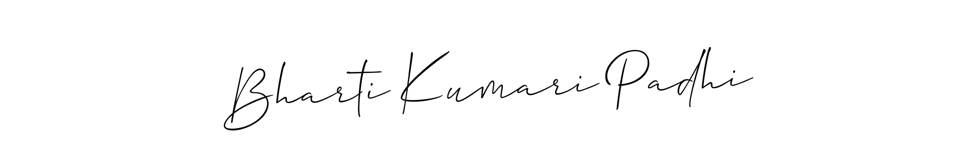 Check out images of Autograph of Bharti Kumari Padhi name. Actor Bharti Kumari Padhi Signature Style. Allison_Script is a professional sign style online. Bharti Kumari Padhi signature style 2 images and pictures png