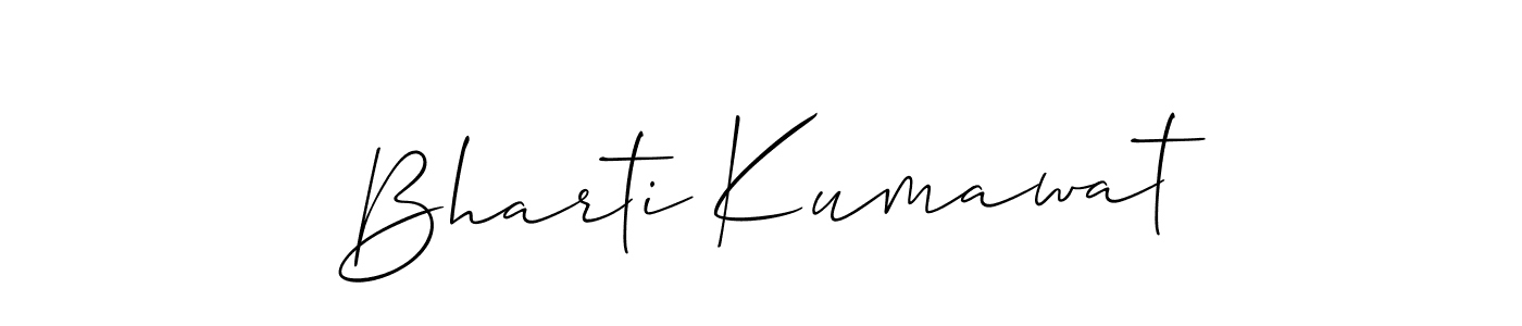How to make Bharti Kumawat signature? Allison_Script is a professional autograph style. Create handwritten signature for Bharti Kumawat name. Bharti Kumawat signature style 2 images and pictures png