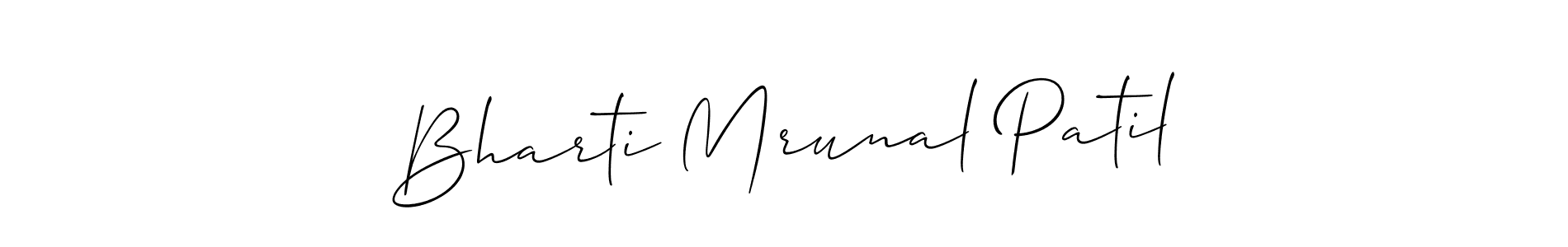 Use a signature maker to create a handwritten signature online. With this signature software, you can design (Allison_Script) your own signature for name Bharti Mrunal Patil. Bharti Mrunal Patil signature style 2 images and pictures png