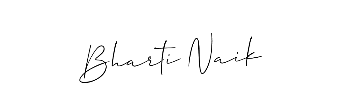 Make a beautiful signature design for name Bharti Naik. With this signature (Allison_Script) style, you can create a handwritten signature for free. Bharti Naik signature style 2 images and pictures png