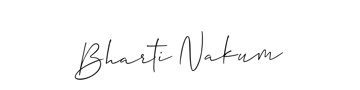 How to Draw Bharti Nakum signature style? Allison_Script is a latest design signature styles for name Bharti Nakum. Bharti Nakum signature style 2 images and pictures png