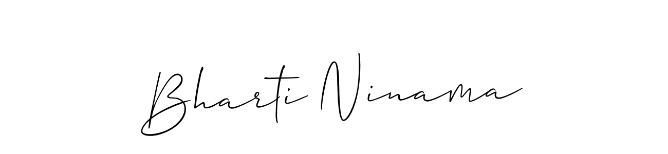 It looks lik you need a new signature style for name Bharti Ninama. Design unique handwritten (Allison_Script) signature with our free signature maker in just a few clicks. Bharti Ninama signature style 2 images and pictures png