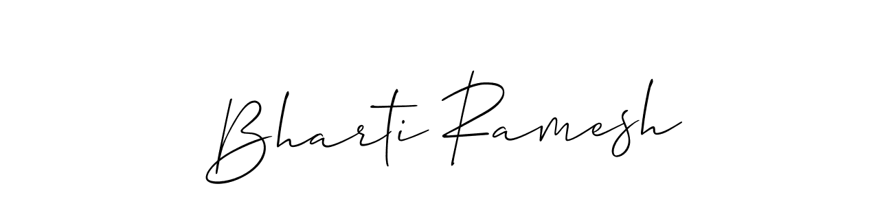 Make a beautiful signature design for name Bharti Ramesh. With this signature (Allison_Script) style, you can create a handwritten signature for free. Bharti Ramesh signature style 2 images and pictures png