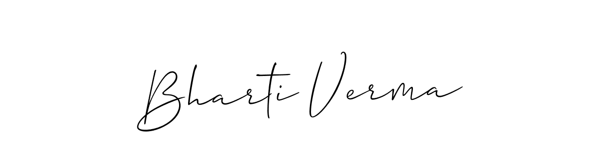 How to make Bharti Verma name signature. Use Allison_Script style for creating short signs online. This is the latest handwritten sign. Bharti Verma signature style 2 images and pictures png