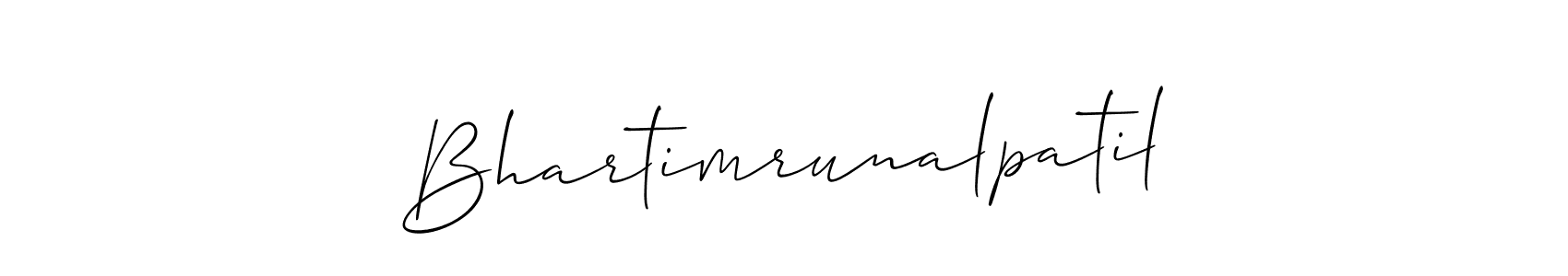 Also You can easily find your signature by using the search form. We will create Bhartimrunalpatil name handwritten signature images for you free of cost using Allison_Script sign style. Bhartimrunalpatil signature style 2 images and pictures png