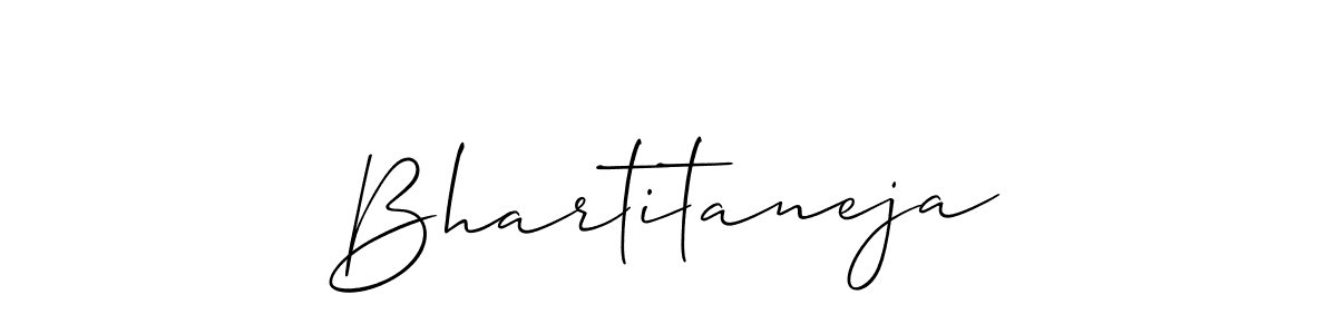 Also we have Bhartitaneja name is the best signature style. Create professional handwritten signature collection using Allison_Script autograph style. Bhartitaneja signature style 2 images and pictures png