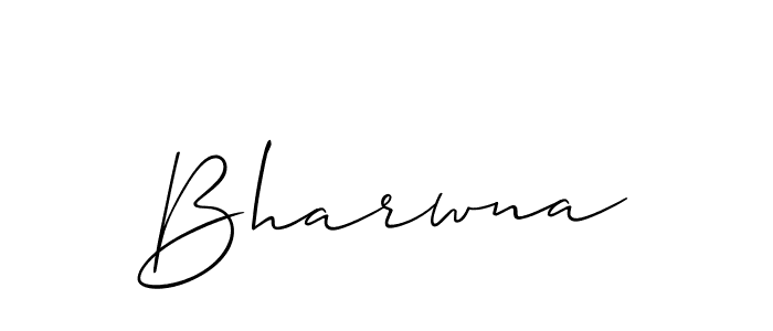 Design your own signature with our free online signature maker. With this signature software, you can create a handwritten (Allison_Script) signature for name Bharwna. Bharwna signature style 2 images and pictures png