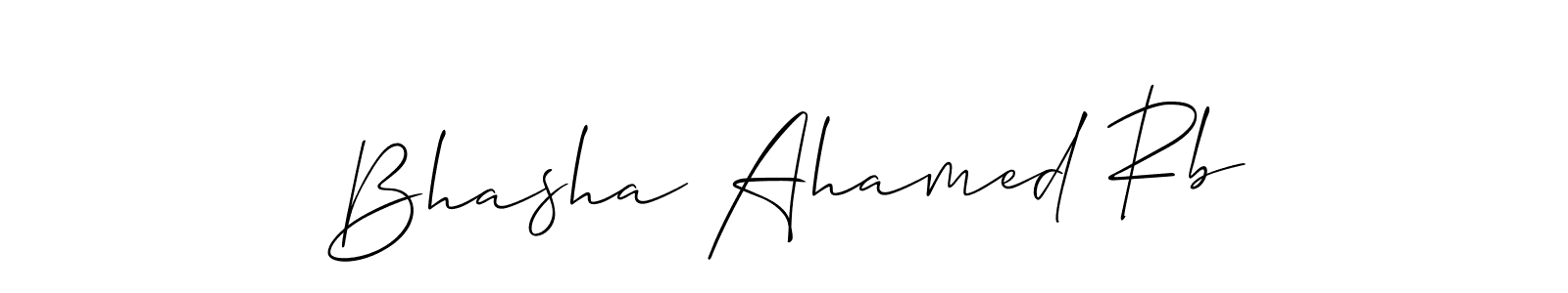 This is the best signature style for the Bhasha Ahamed Rb name. Also you like these signature font (Allison_Script). Mix name signature. Bhasha Ahamed Rb signature style 2 images and pictures png