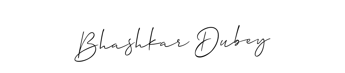 Use a signature maker to create a handwritten signature online. With this signature software, you can design (Allison_Script) your own signature for name Bhashkar Dubey. Bhashkar Dubey signature style 2 images and pictures png