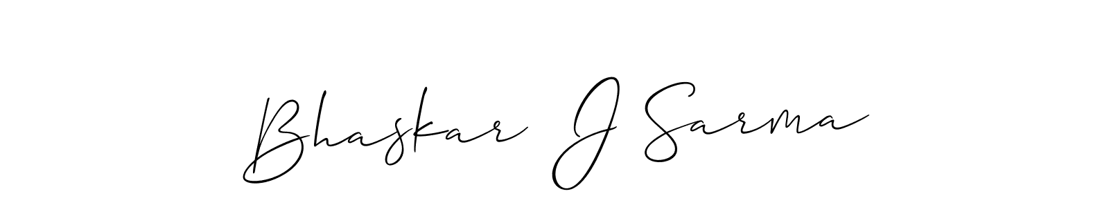Make a short Bhaskar  J Sarma signature style. Manage your documents anywhere anytime using Allison_Script. Create and add eSignatures, submit forms, share and send files easily. Bhaskar  J Sarma signature style 2 images and pictures png