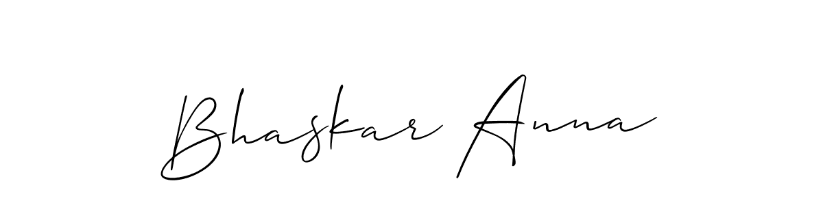 Also we have Bhaskar Anna name is the best signature style. Create professional handwritten signature collection using Allison_Script autograph style. Bhaskar Anna signature style 2 images and pictures png