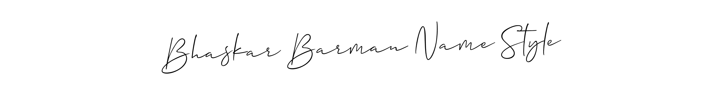 It looks lik you need a new signature style for name Bhaskar Barman Name Style. Design unique handwritten (Allison_Script) signature with our free signature maker in just a few clicks. Bhaskar Barman Name Style signature style 2 images and pictures png