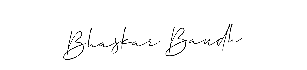 Bhaskar Baudh stylish signature style. Best Handwritten Sign (Allison_Script) for my name. Handwritten Signature Collection Ideas for my name Bhaskar Baudh. Bhaskar Baudh signature style 2 images and pictures png