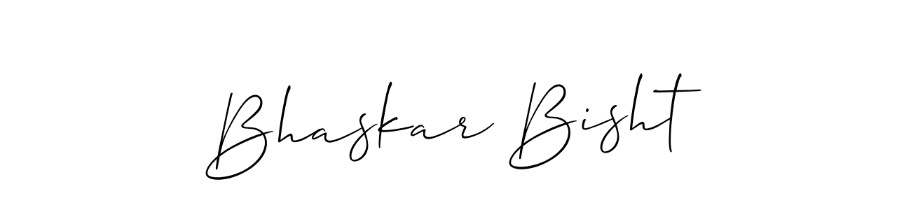The best way (Allison_Script) to make a short signature is to pick only two or three words in your name. The name Bhaskar Bisht include a total of six letters. For converting this name. Bhaskar Bisht signature style 2 images and pictures png