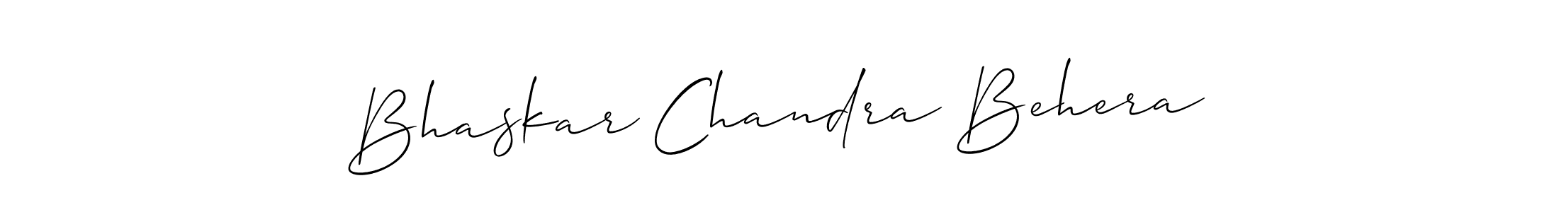 Use a signature maker to create a handwritten signature online. With this signature software, you can design (Allison_Script) your own signature for name Bhaskar Chandra Behera. Bhaskar Chandra Behera signature style 2 images and pictures png