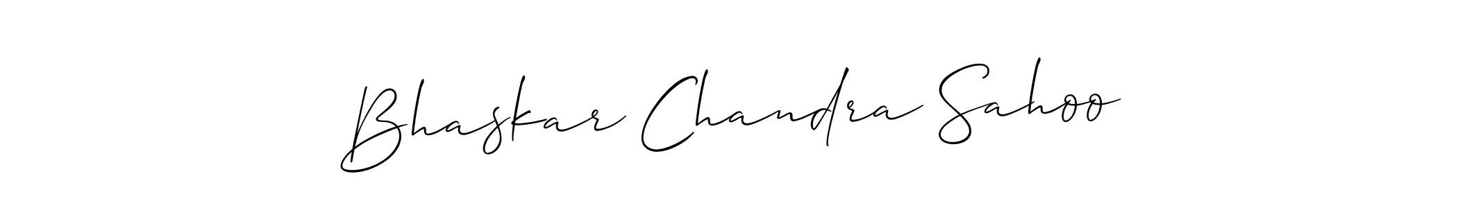 How to make Bhaskar Chandra Sahoo name signature. Use Allison_Script style for creating short signs online. This is the latest handwritten sign. Bhaskar Chandra Sahoo signature style 2 images and pictures png