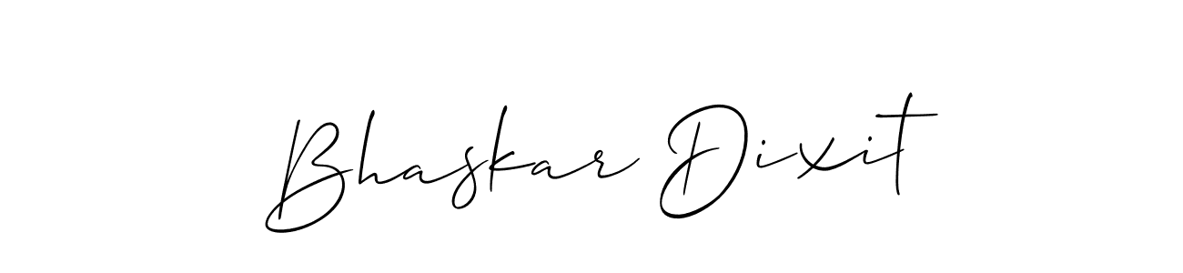 Create a beautiful signature design for name Bhaskar Dixit. With this signature (Allison_Script) fonts, you can make a handwritten signature for free. Bhaskar Dixit signature style 2 images and pictures png