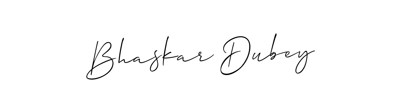 Also we have Bhaskar Dubey name is the best signature style. Create professional handwritten signature collection using Allison_Script autograph style. Bhaskar Dubey signature style 2 images and pictures png