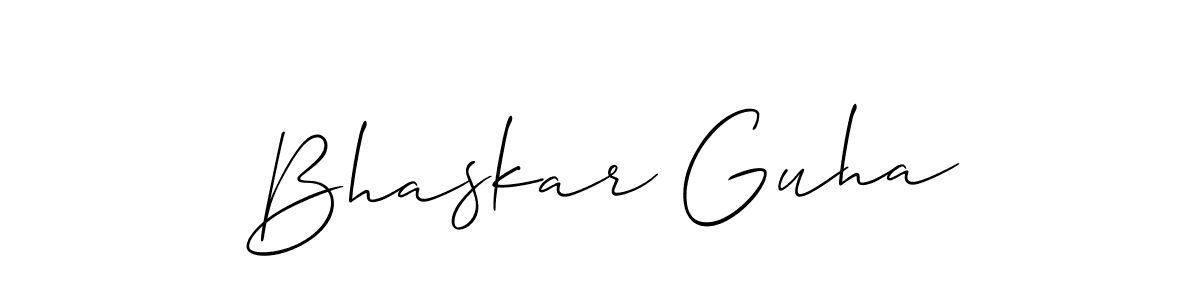 if you are searching for the best signature style for your name Bhaskar Guha. so please give up your signature search. here we have designed multiple signature styles  using Allison_Script. Bhaskar Guha signature style 2 images and pictures png
