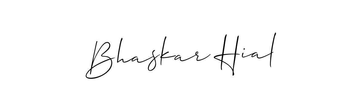 You should practise on your own different ways (Allison_Script) to write your name (Bhaskar Hial) in signature. don't let someone else do it for you. Bhaskar Hial signature style 2 images and pictures png