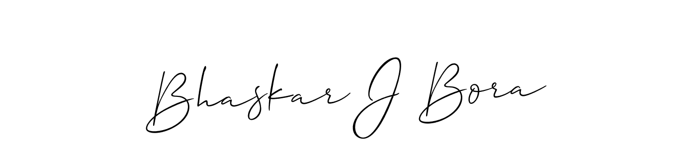 How to make Bhaskar J Bora signature? Allison_Script is a professional autograph style. Create handwritten signature for Bhaskar J Bora name. Bhaskar J Bora signature style 2 images and pictures png