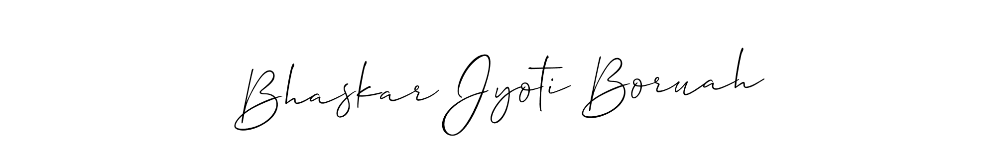 You should practise on your own different ways (Allison_Script) to write your name (Bhaskar Jyoti Boruah) in signature. don't let someone else do it for you. Bhaskar Jyoti Boruah signature style 2 images and pictures png