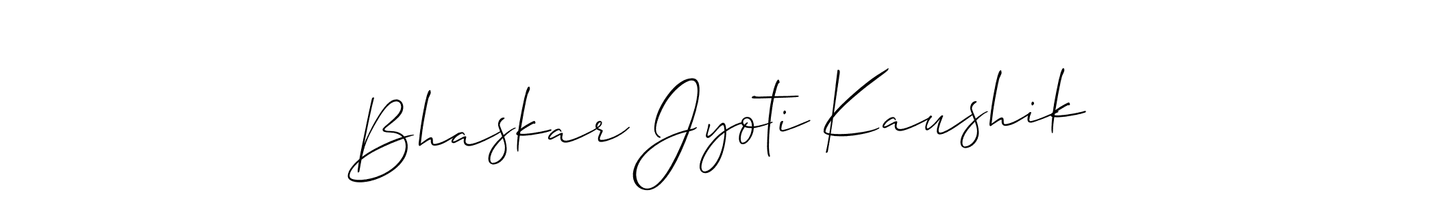 Design your own signature with our free online signature maker. With this signature software, you can create a handwritten (Allison_Script) signature for name Bhaskar Jyoti Kaushik. Bhaskar Jyoti Kaushik signature style 2 images and pictures png