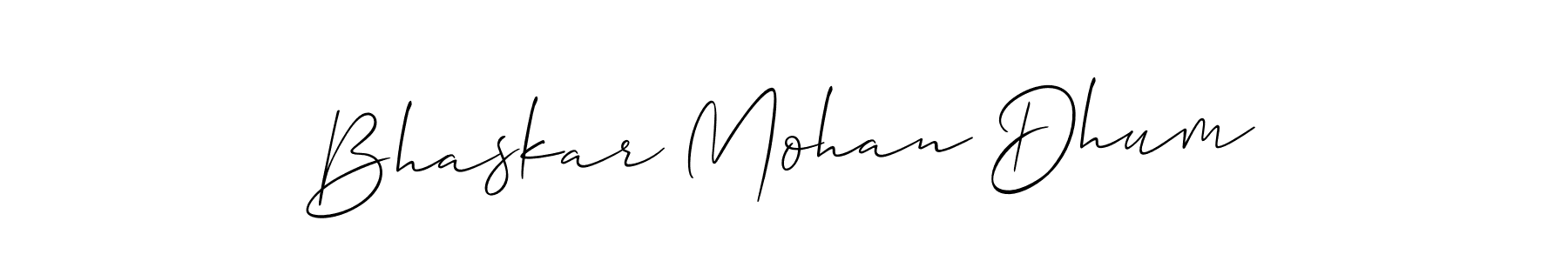 How to Draw Bhaskar Mohan Dhum signature style? Allison_Script is a latest design signature styles for name Bhaskar Mohan Dhum. Bhaskar Mohan Dhum signature style 2 images and pictures png